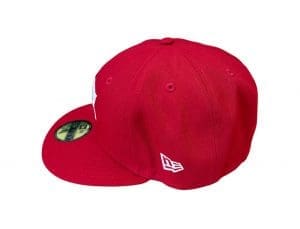 Kolea Red White 59Fifty Fitted Hat by Fitted Hawaii x New Era Side