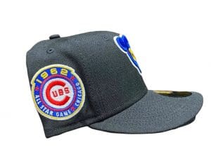Chicago Cubs 1962 All-Star Game Black Grey 59Fifty Fitted Hat by MLB x New Era Patch