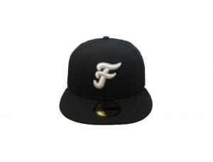 Forevermore Black White Gray 59Fifty Fitted Hat by Fitted Hawaii x New Era Front
