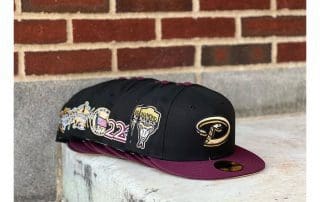 MLB Black And Burgundy Two Tones 59Fifty Fitted Hat Collection by MLB x New Era