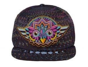 Night Owl Rainbow Vortex Fitted Hat by Grassroots Front