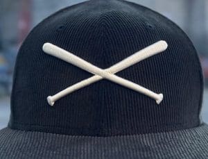 Crossed Bats Logo Black Corduroy 59Fifty Fitted Hat by JustFitteds x New Era Front