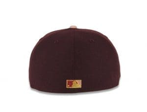 San Diego Padres 25th Anniversary Maroon Light Peach 59Fifty Fitted Hat by MLB x New Era Back