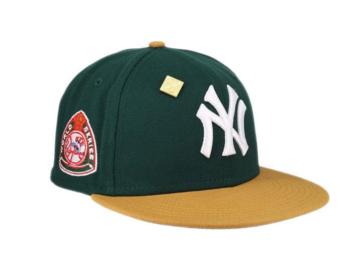 New York Yankees 1950 World Series Green Brown 59Fifty Fitted Hat by MLB x New Era