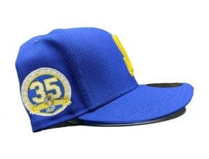 Seattle Mariners 35th Anniversary Blue Yellow 59Fifty Fitted Hat by MLB x New Era Patch