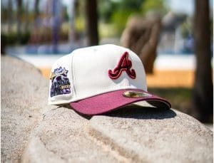 Atlanta Braves 2000 All-Star Game Off-White Burgundy 59Fifty Fitted Hat by MLB x New Era Atlanta Braves 2000 All-Star Game Off-White Burgundy 59Fifty Fitted Hat by MLB x New Era