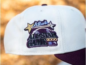 Atlanta Braves 2000 All-Star Game Off-White Burgundy 59Fifty Fitted Hat by MLB x New Era Patch