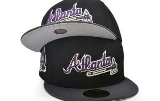 Atlanta Braves 40th Anniversary Black Dark Graphite 59Fifty Fitted Hat by MLB x New Era