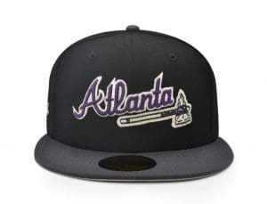 Atlanta Braves New Era Print Undervisor 59FIFTY Fitted Hat - Graphite