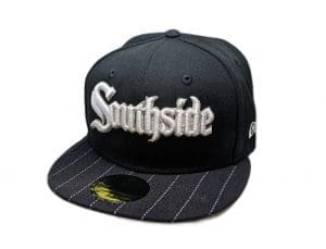 Chicago White Sox Southside City Connect Stripes Black 59Fifty Fitted Hat by MLB x New Era Left