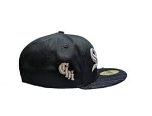 Chicago White Sox Southside City Connect Stripes Black 59Fifty Fitted Hat by MLB x New Era Side