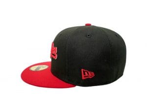 Cincinnati Reds Los Rojos Black Red 59Fifty Fitted Hat by MLB x New Era Left