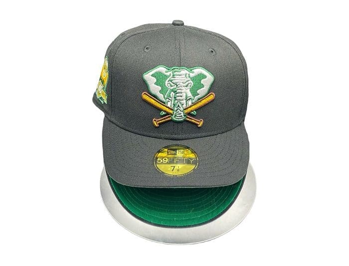 Oakland Athletics 40th Anniversary Black Stomper Green 59Fifty Fitted Hat by MLB x New Era
