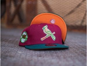 St. Louis Cardinals 125th Anniversary Burgundy Emerald 59Fifty Fitted Hat by MLB x New Era