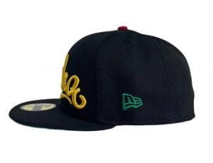 Aloha Script Black Gold 59fifty Fitted Hat by 808allday x New Era Side