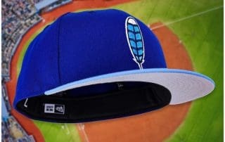 Blue Jay Feather Royal And Sky Blue 59Fifty Fitted Hat by Noble North x New Era