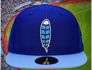 Blue Jay Feather Royal And Sky Blue 59Fifty Fitted Hat by Noble North x New Era Front