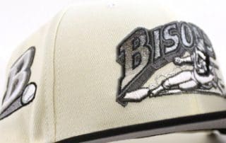 Buffalo Bisons Buffalo B Chrome White Black 59Fifty Fitted Hat by MiLB x New Era