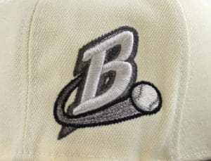 Buffalo Bisons Buffalo B Chrome White Black 59Fifty Fitted Hat by MiLB x New Era Side