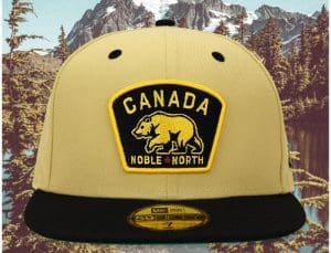 Canada Badge Vegas Gold Black 59Fifty Fitted Hat by Noble North x New Era Front