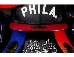 MLB Just Caps Black Satin 59Fifty Fitted Hat Collection by MLB x New Era