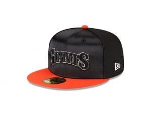 MLB Just Caps Black Satin 59Fifty Fitted Hat Collection by MLB x New Era Left