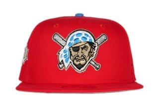 Pittsburgh Pirates Red Blue Grey 59Fifty Fitted Hat by MLB x New Era