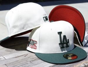 Los Angeles Dodgers 1981 World Series Ivory Green 59Fifty Fitted Hat by MLB x New Era