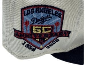Los Angeles Dodgers Cream NWA Custom 59Fifty Fitted Hat by MLB x New Era Patch