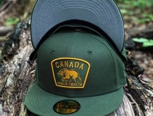 Canada Badge Alpine Green 59Fifty Fitted Hat by Noble North x New Era Front