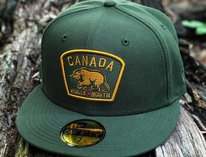 Canada Badge Alpine Green 59Fifty Fitted Hat by Noble North x New Era