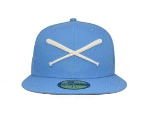 Crossed Bats Logo Sky Blue White 59Fifty Fitted Hat by JustFitteds x New Era