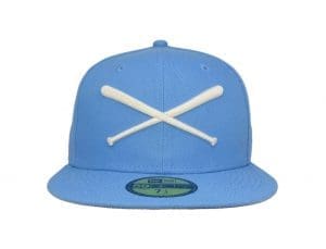 Crossed Bats Logo Sky Blue White 59Fifty Fitted Hat by JustFitteds x New Era