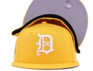 Detroit Tigers Tiger Stadium A Gold 59Fifty Fitted Hat by MLB x New Era Front