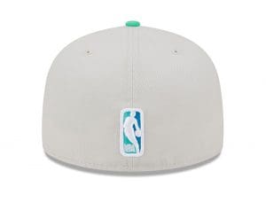 Los Angeles Lakers 17x Cream And Green 59Fifty Fitted Hat by NBA x New Era Back