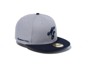 New Era Classic Logo 59Fifty Fitted Hat by New Era Navy