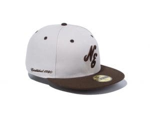 New Era Classic Logo 59Fifty Fitted Hat by New Era Walnut