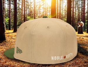 North Star Camel Olive 59Fifty Fitted Hat by Noble North x New Era Back