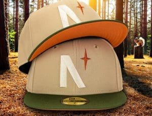 North Star Camel Olive 59Fifty Fitted Hat by Noble North x New Era Front