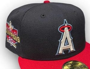 Anaheim Angels 2002 World Champions Navy Red 59Fifty Fitted Hat by MLB x New Era Front