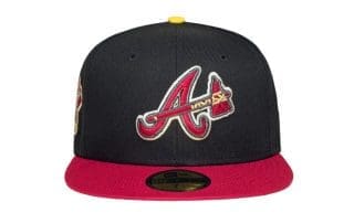 Atlanta Braves Back To School Black Red 59Fifty Fitted Hat by MLB x New Era