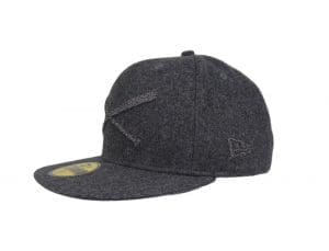 Crossed Bats Logo Melton Wool 3M 59Fifty Fitted Hat by JustFitteds x New Era Left