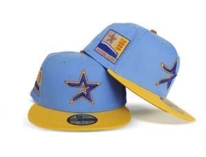 Houston Astros 2000 Inaugural Season Steel Blue Yellow 59Fifty Fitted Hat by MLB x New Era