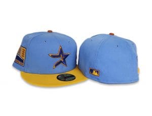 Houston Astros 2000 Inaugural Season Steel Blue Yellow 59Fifty Fitted Hat by MLB x New Era Back