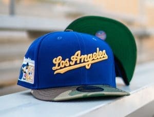 Los Angeles Dodgers Jackie Robinson Blue Camo 59Fifty Fitted Hat by MLB x New Era