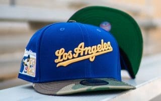 Los Angeles Dodgers Jackie Robinson Blue Camo 59Fifty Fitted Hat by MLB x New Era