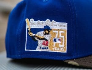 Los Angeles Dodgers Jackie Robinson Blue Camo 59Fifty Fitted Hat by MLB x New Era Patch