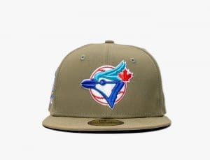 Toronto Blue Jays 93 World Series Ripstop Olive 59Fifty Fitted Hat by MLB x New Era Front