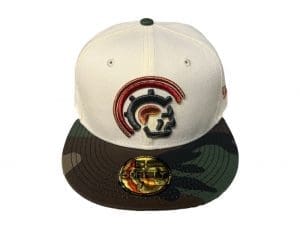 Vanguard Chrome Woodland Camo 59Fifty Fitted Hat by Fitted Hawaii x New Era Front