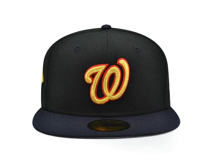 Washington Nationals 2019 World Champions Black Navy 59Fifty Fitted Hat by MLB x New Era